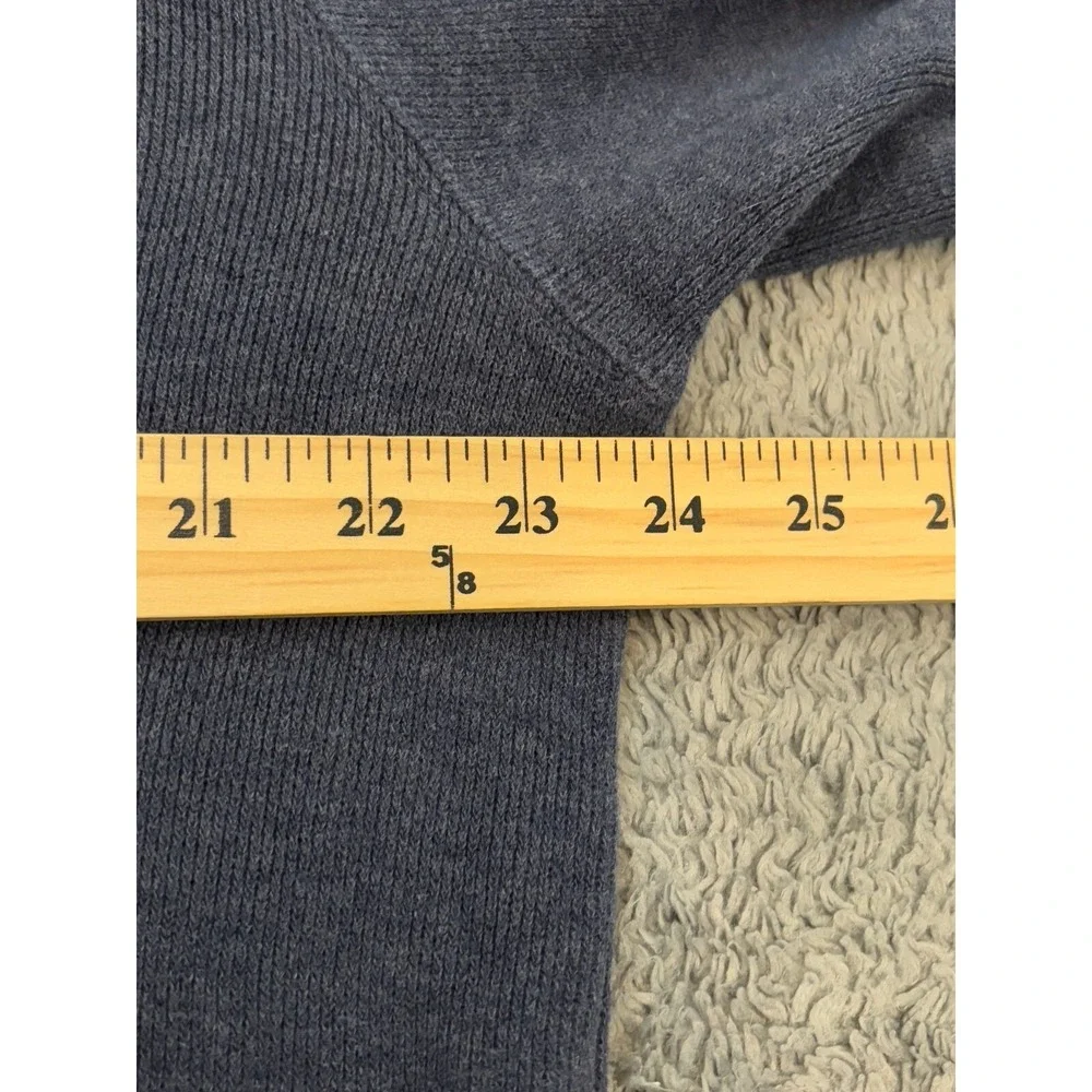 Banana Republic 1/4 Zip Pullover Sweater Mens Large Navy Blue Long Sleeve Casual